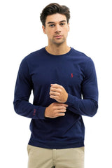Ralph Lurn Embroidered Logo Sweatshirt In Navy Blue
