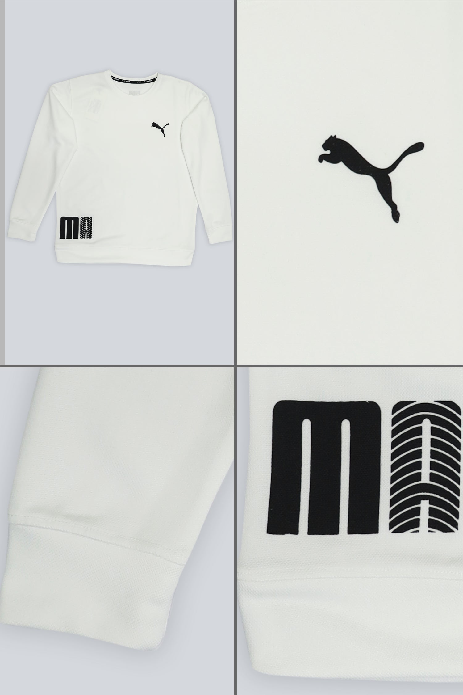 Pma Embossed Logo Men's Sweatshirt In White