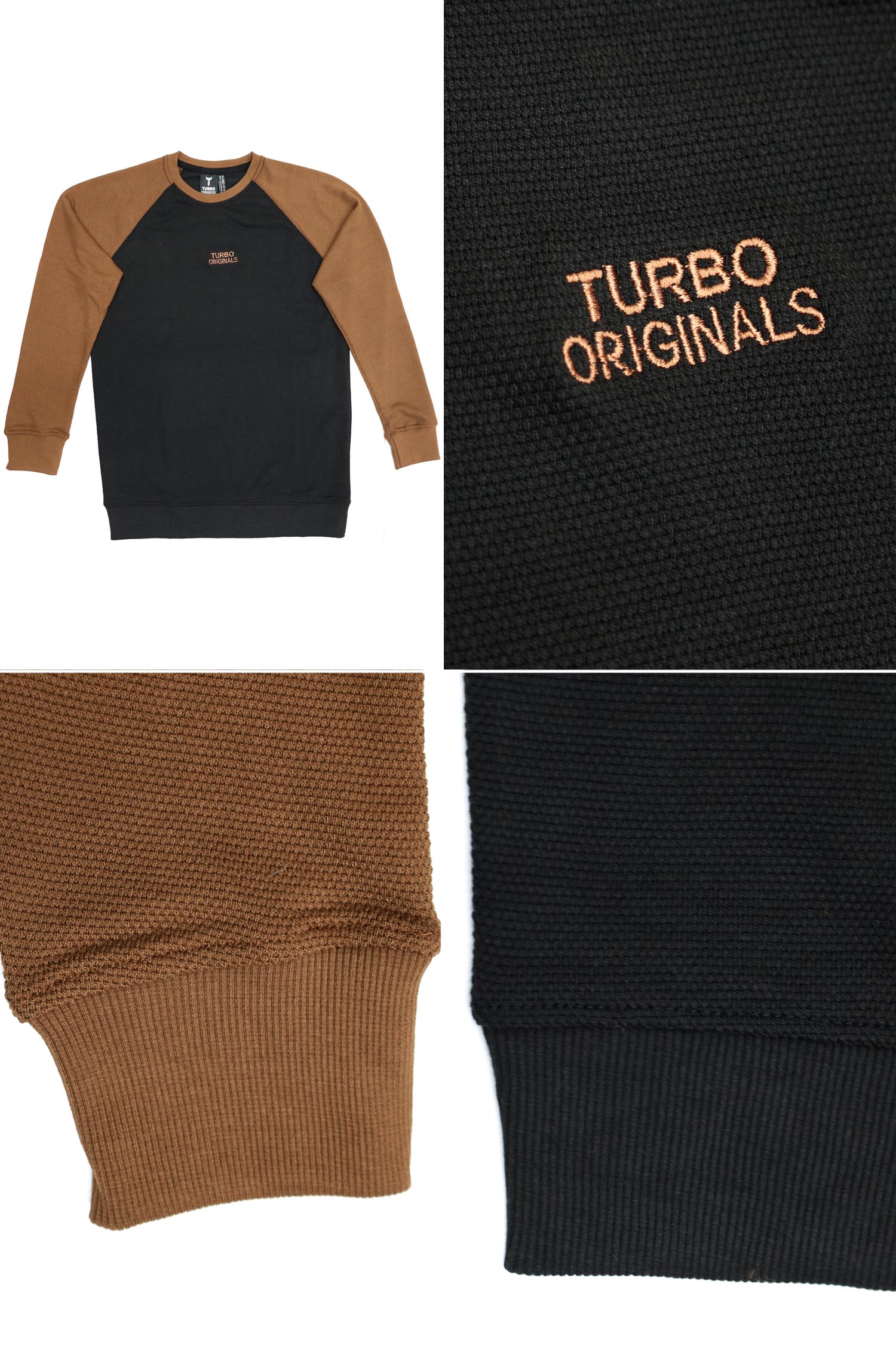 Turbo Embroided Logo Men's Sweatshirt In Black