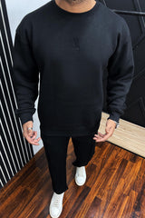 Turbo Men's Over Size Sweatshirt In Black