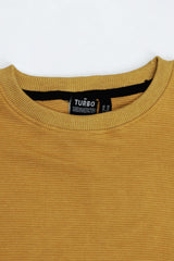 Turbo Embroided Men's Over Size Sweatshirt In Light Yellow