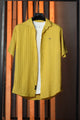 Turbo Endless Cool Embossed Casual Shirt In Mustard