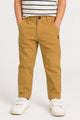 Turbo Regular Slim Fit Cotton Pant For Boys In Mustard