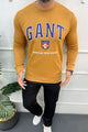 Gant Graphic TurtleNeck Imported Men's Sweatshirt In Mustard