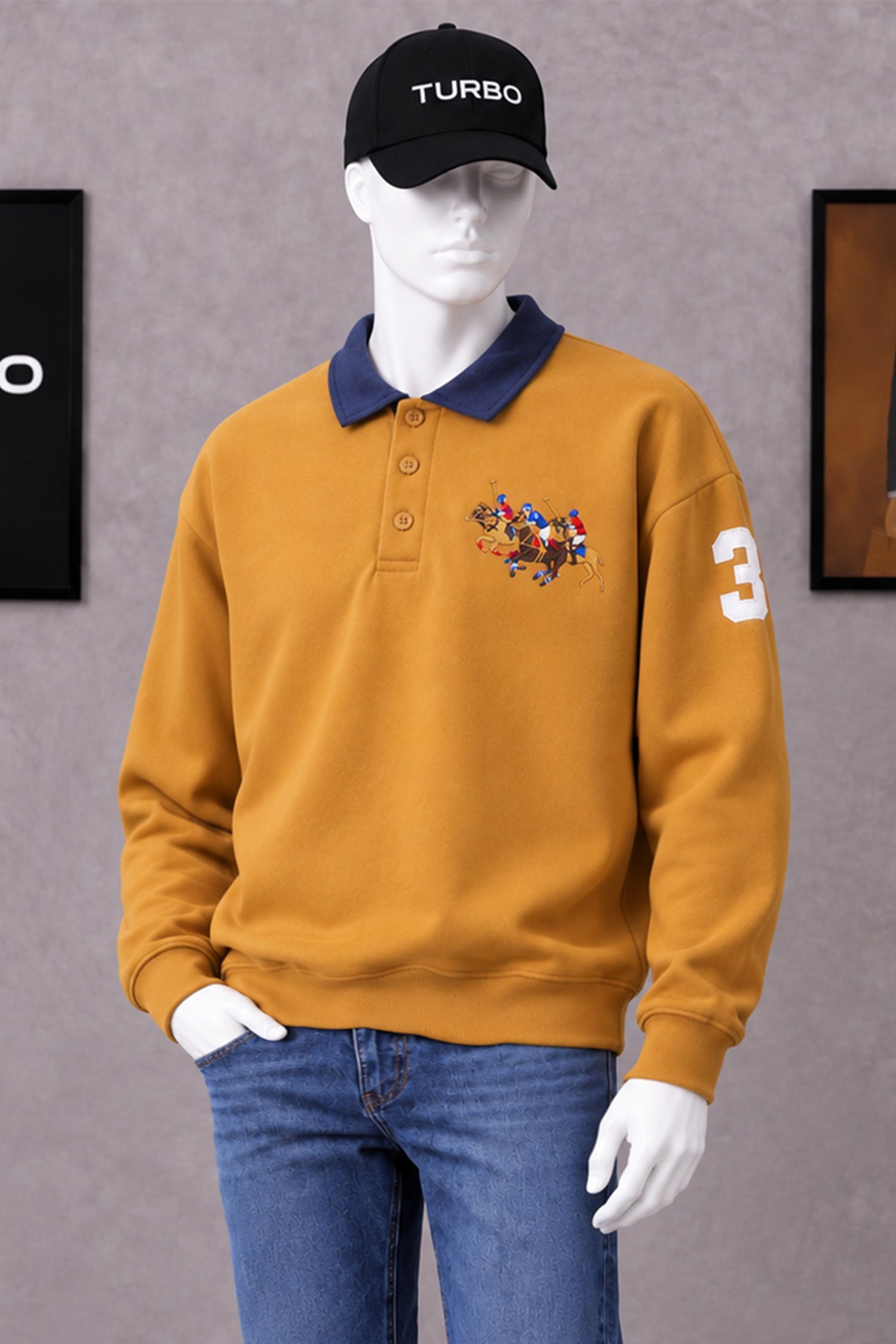 Polo Signature Elite Men's Sweatshirt In Mustard