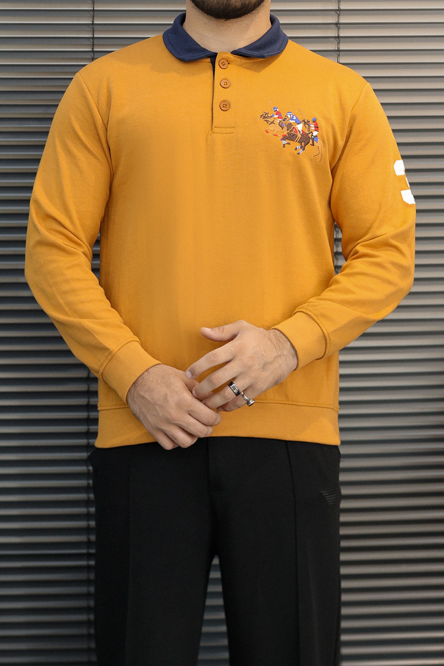 Polo Signature Elite Men's Sweatshirt In Mustard