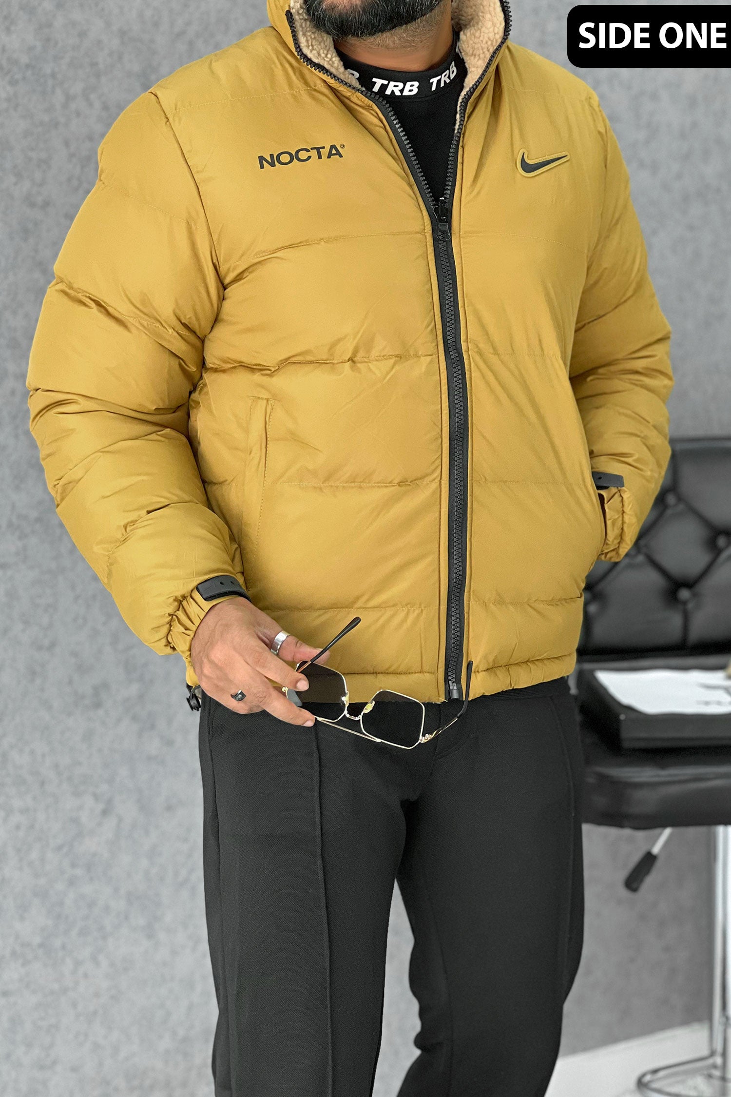 Nke Icon Inside Sherpa Double Sided Imported Puffer Jacket