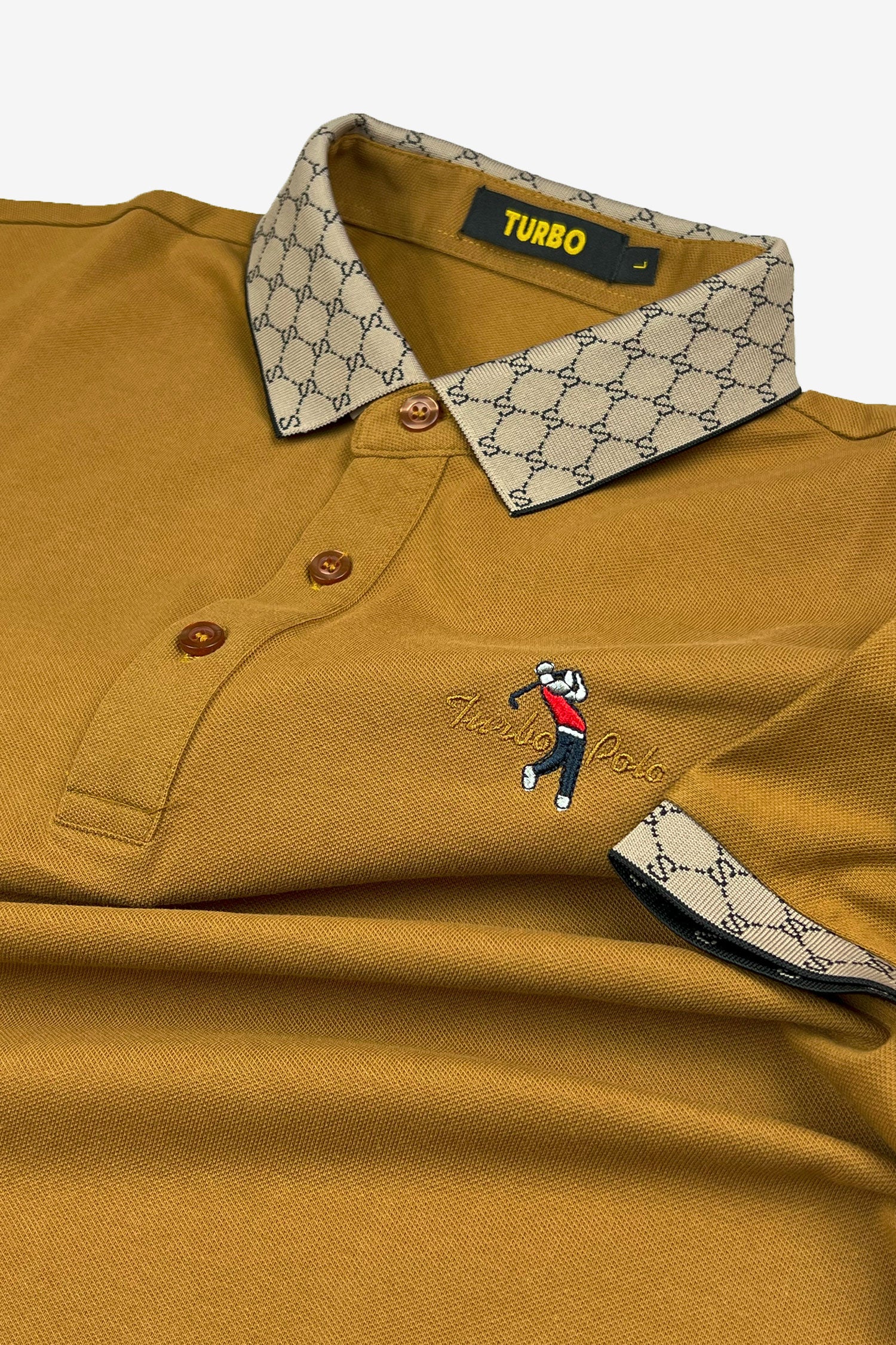 Turbo Bee Motif Polo Club Men's Polo Shirt