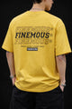 Turbo Down Shoulder StreetWear Tee In Mustard