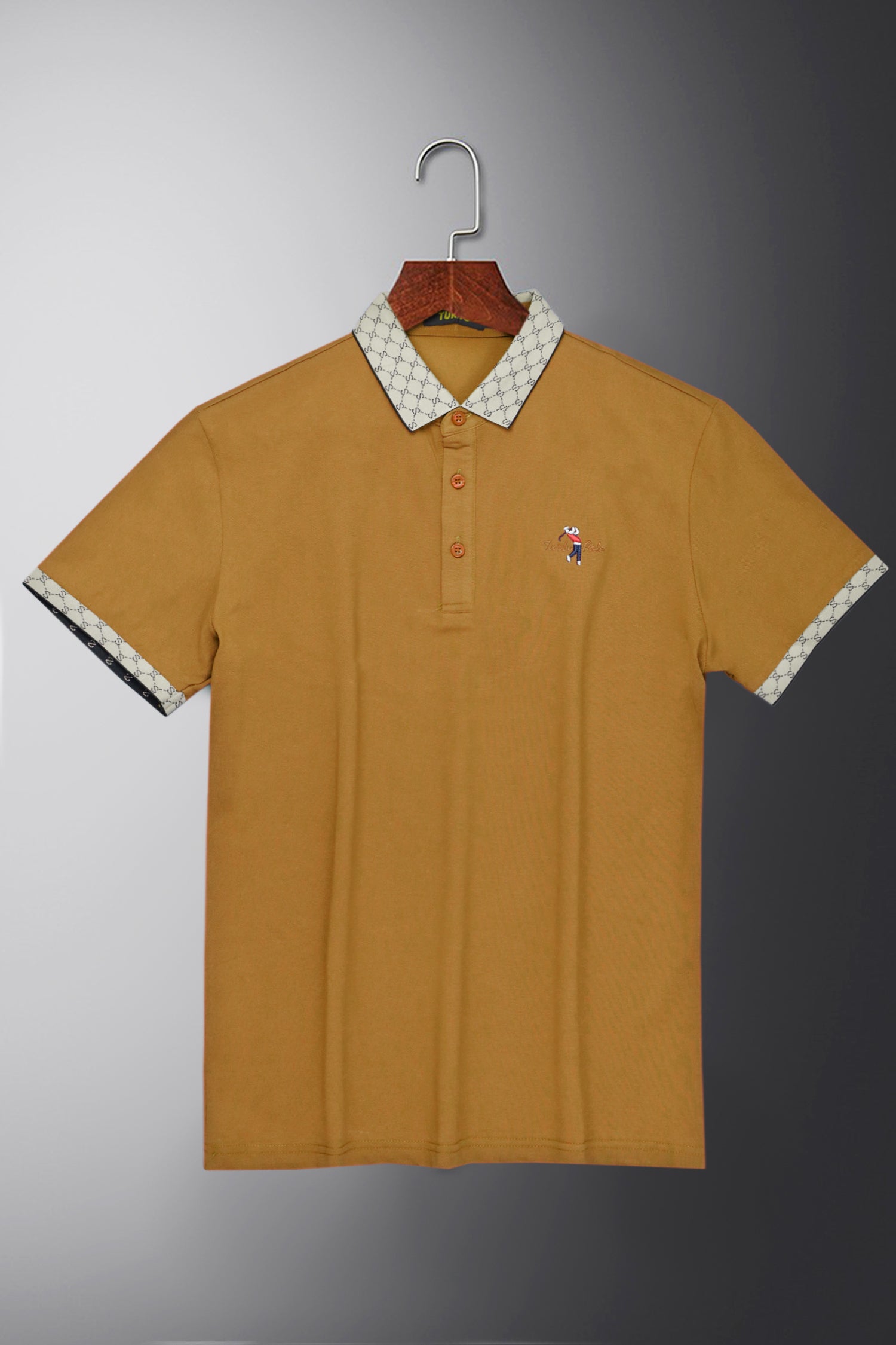 Turbo Bee Motif Polo Club Men's Polo Shirt