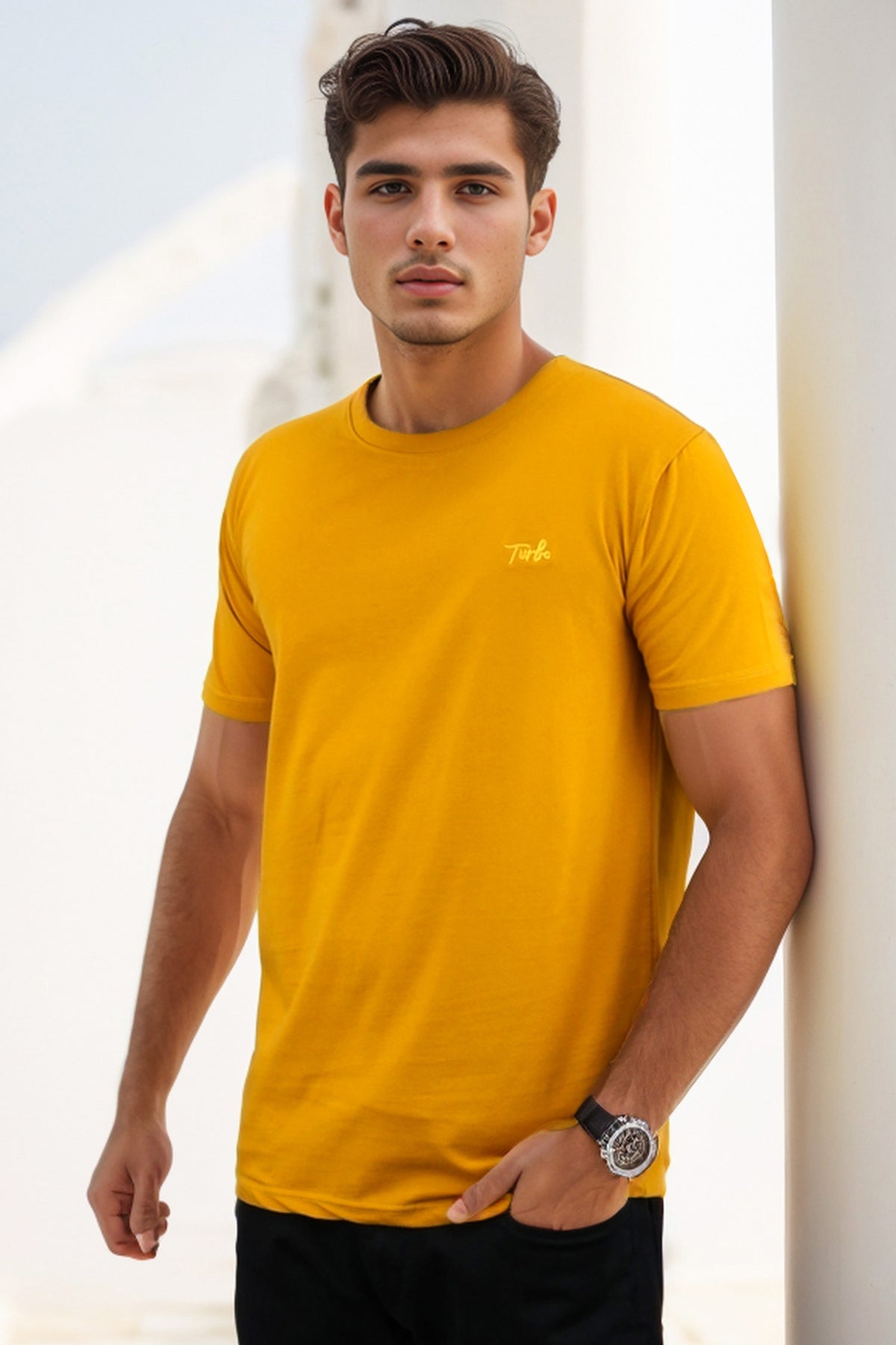 Turbo Premium Plain Round Neck T-Shirt