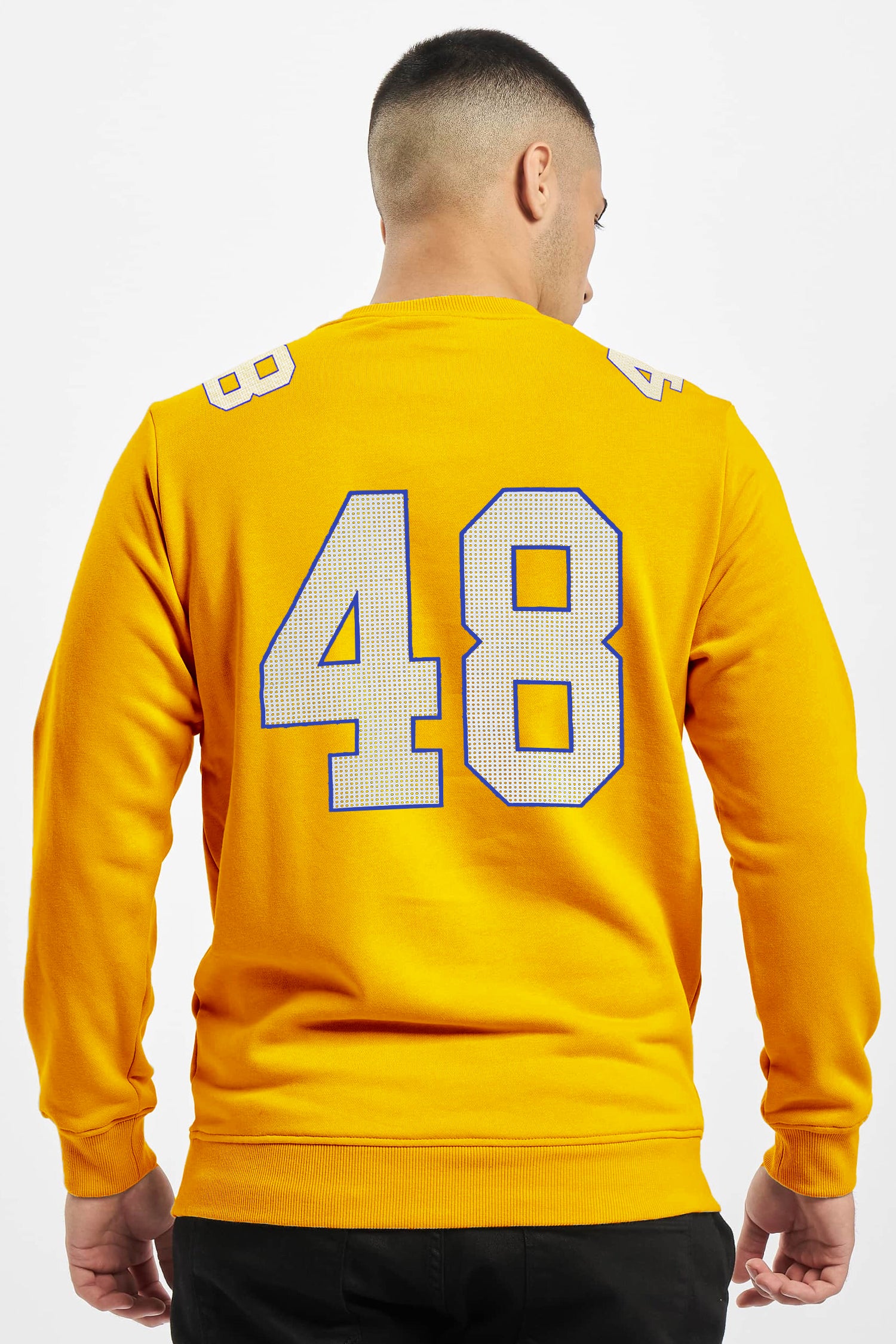 Nke Crew Neck Full Sleeves Men's Sweatshirt In Yellow