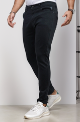 Plain Turbo Ankle Fit Jeans In Black