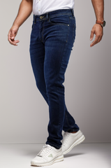 Slim Fit Turbo Jeans In Navy Blue