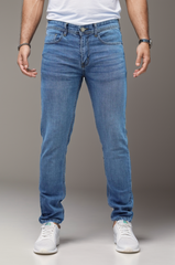 Slim Fit Turbo Jeans In Sky Blue