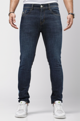 Slim Fit Turbo Jeans In Charcoal Blue