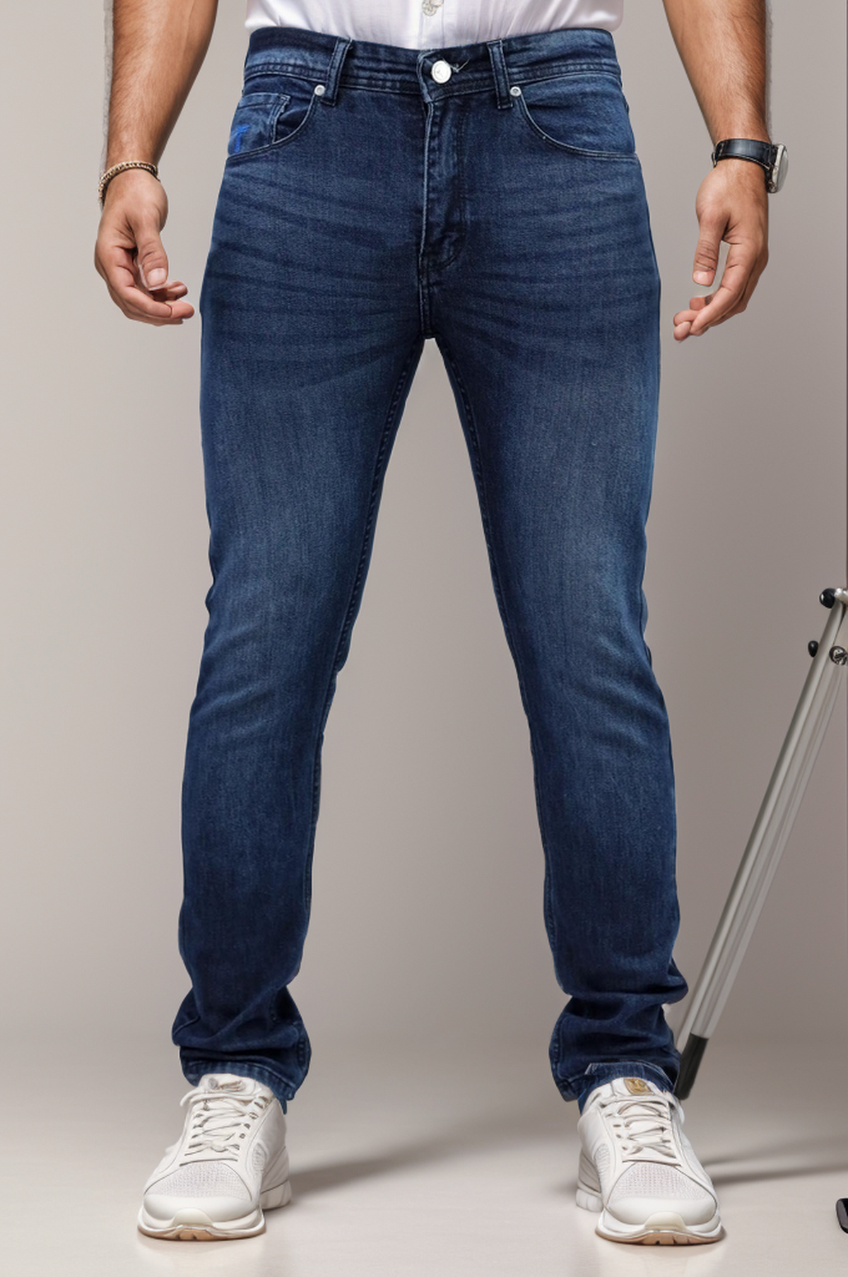 Slim Fit Turbo Jeans In Dark Blue