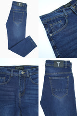 Loose Bottom Turbo Jeans in Navy Blue