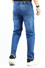 Loose Fit Rough Turbo Denim Jeans In Mid Blue