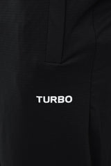 Turbo Siganture Elastic Dryfit Sportswear Trouser in Black