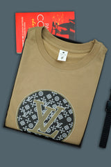 Lus Vtn Front Logo Oversized T-Shirt In Light Camel