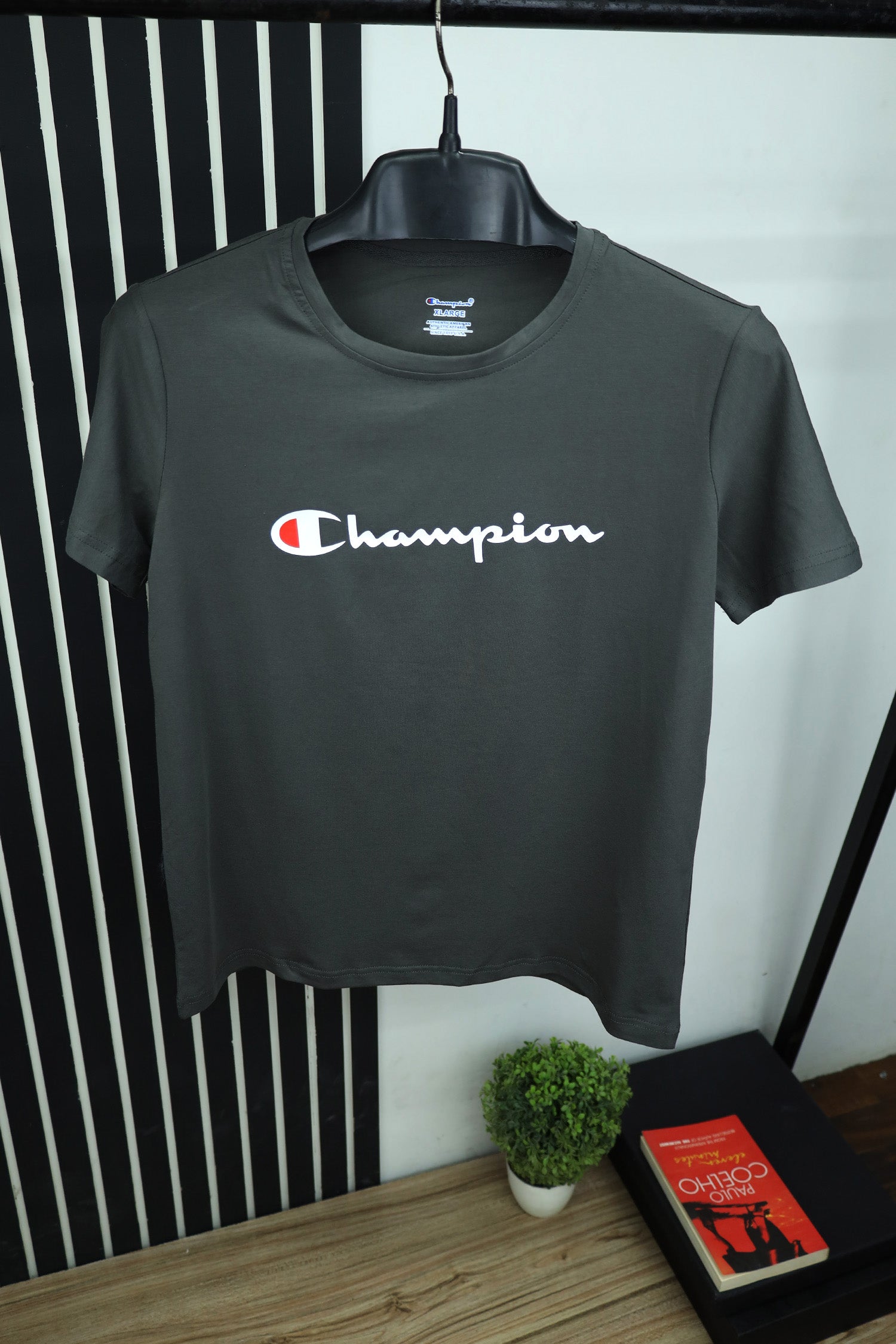 Chmpion Front Slogan Round Neck T-Shirt