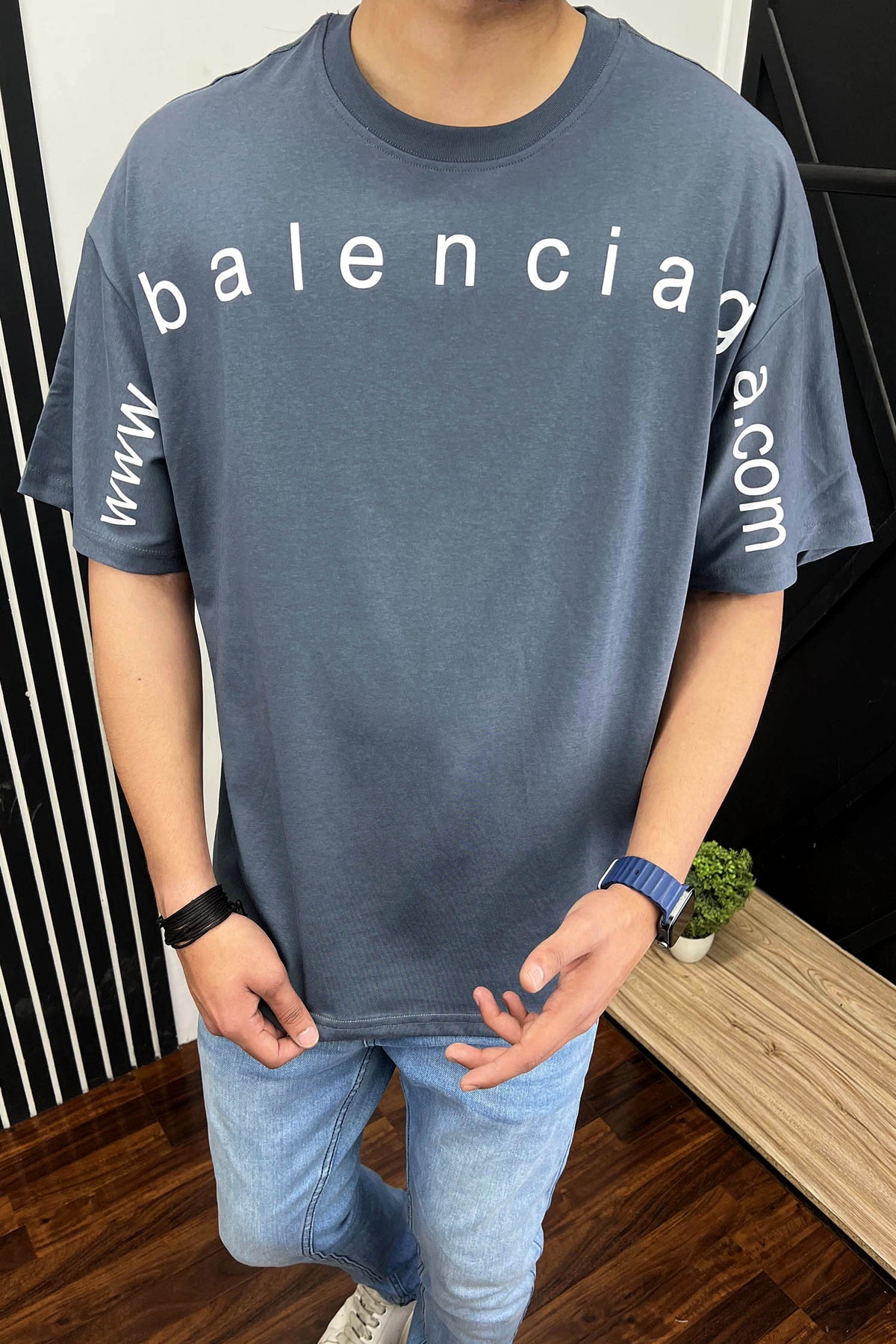 Balnciaga Front Slogan Oversized T-Shirt