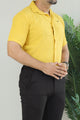 Turbo Artistic Touch Comfort Casual Shirt In Mustard Yellow
