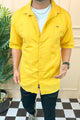 Turbo Textured Champ Casual Shirt In Mustard Yellow
