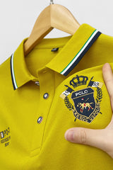 Imitation Premium Men's Polo Shirt In Mustard Yellow