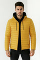 Winter Warmer Lining Padded Imported Puffer Jacket In Mustarad Yellow
