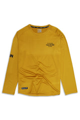 Turbo Training Club Activewear Full Sleeve Shirt In Mustard Yellow