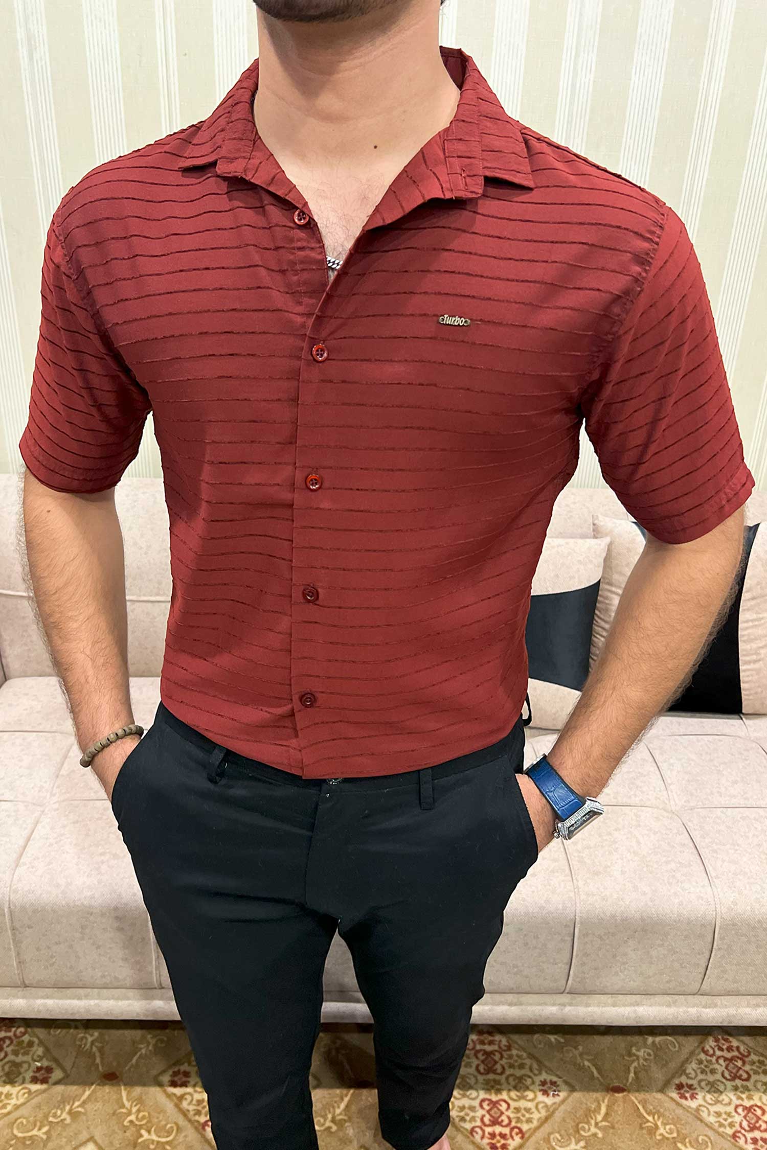Turbo Snitch Striped Casual Shirt