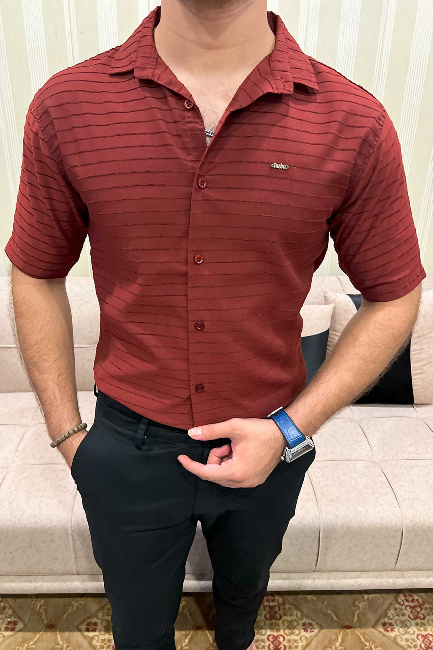 Turbo Snitch Striped Casual Shirt