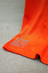 Dry Fit Crew Neck Tee With Pma Reflector Logo In Neon Orange