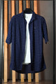 Turbo Premium Lightweight Half Sleeve Casual Shirt In Navy Blue