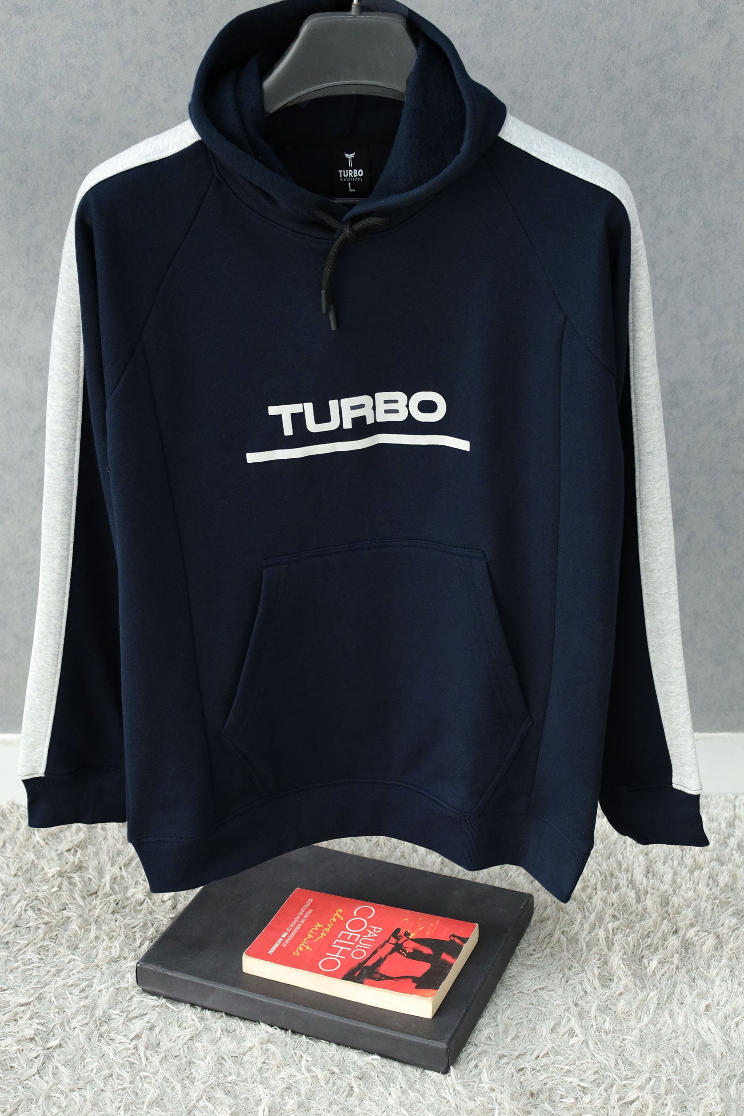 Turbo Panel Stripe Warm Fleece Hoodie