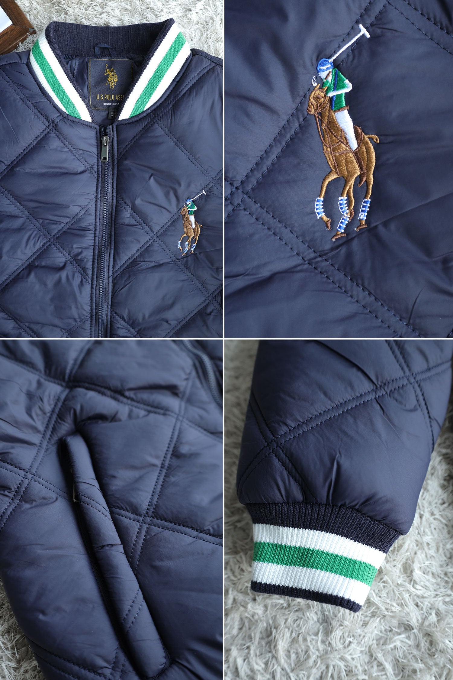 Rph Lren Polo Rib Collar Imported Puffer Jacket