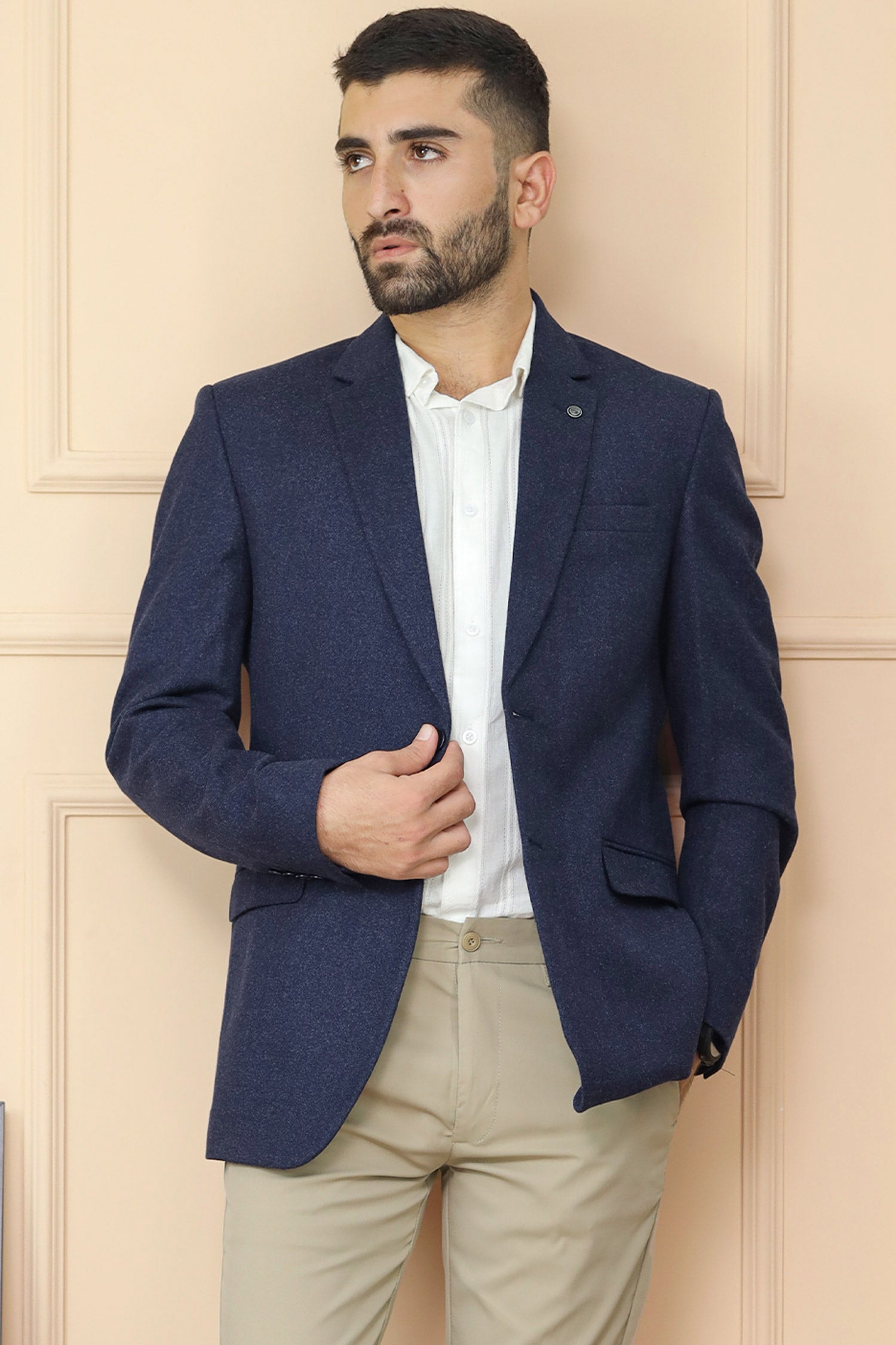 Classic Rich Self Pattern Men Blazer