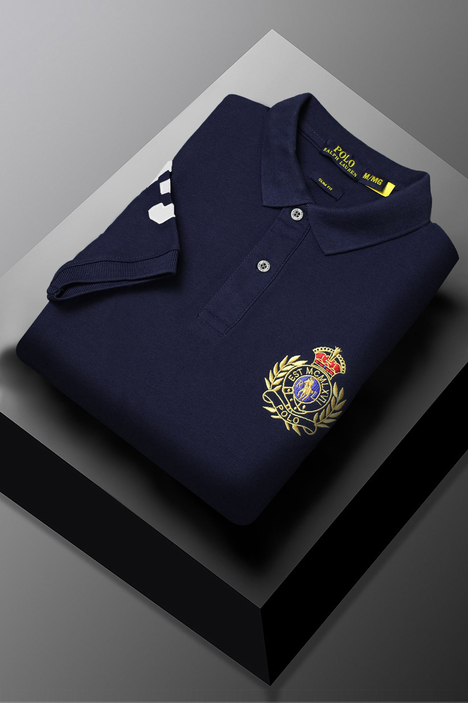 Rph Lren Polo Crest Badge Men's Polo Shirt