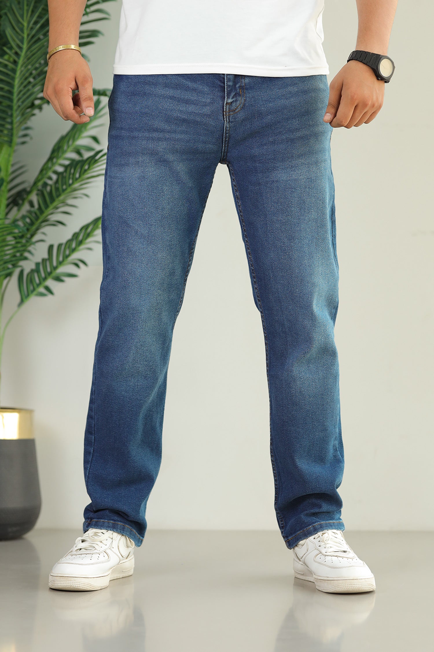 Turbo Urban Commuter Dura-Flex Slim Fit Jeans In Navy Blue
