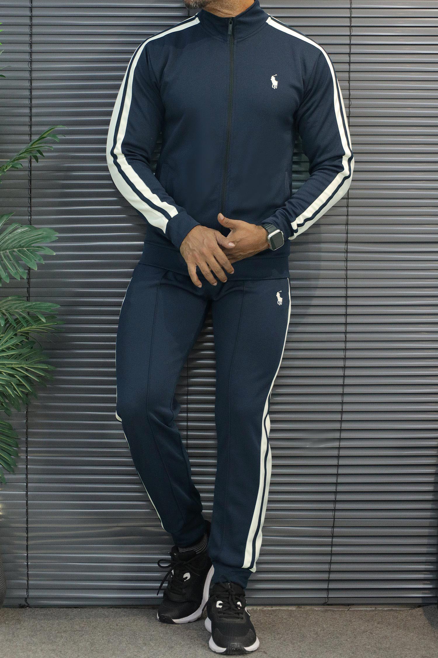 Polo Pony Style Side Stripe Men's Co-Ord Set
