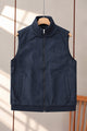 Turbo stand-up collar Imported Puffer Men's Gilet In Navy Blue