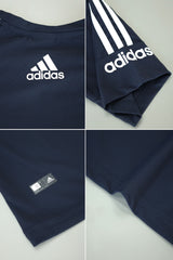 Adds Aeroready 3-Stripes Slub Dry-Fit Tee In Navy Blue