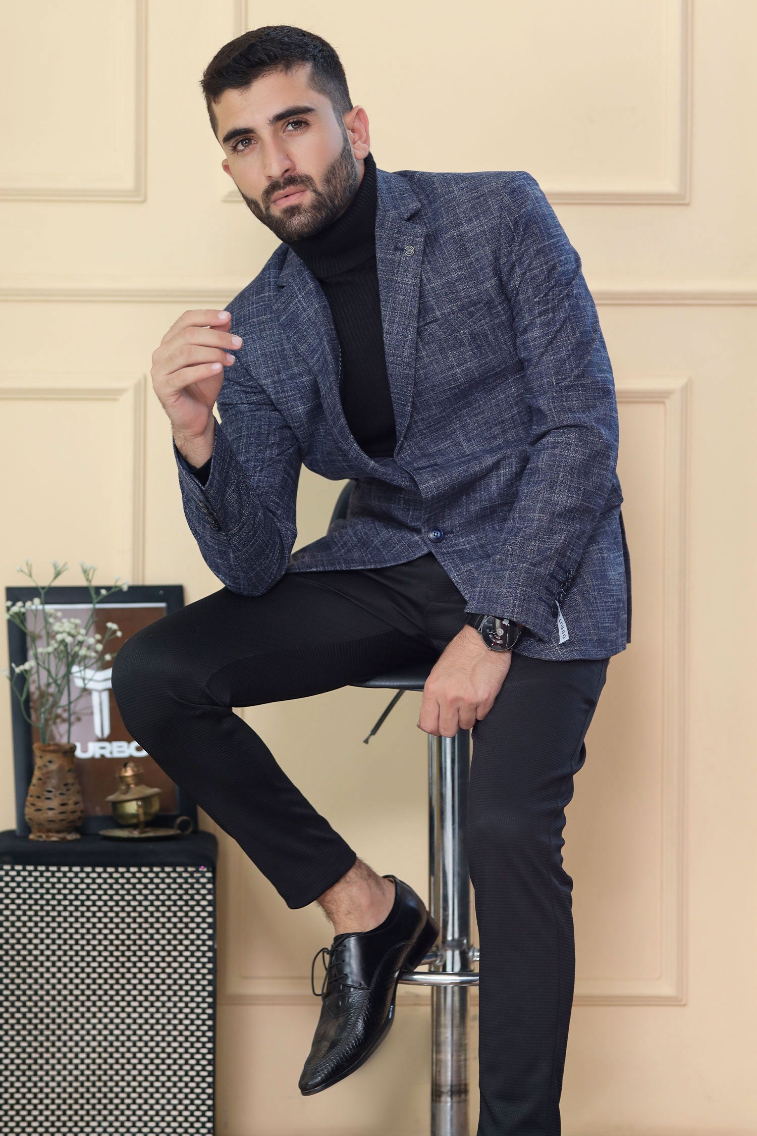 Classic Rich Ember Tone Mens Casual Blazer