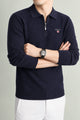 Gnt Diamond Textured Quarter-Zip Imported Men's Jumper Sweater In Navy Blue