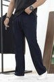 Turbo Side Tapes Loose Bottom Trouser In Navy Blue