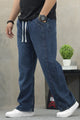 Turbo Casual Straight Denim Cargo Jeans