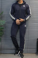 Adds Contrast Triple-Stripe Hooded Men's Co-Ord Set