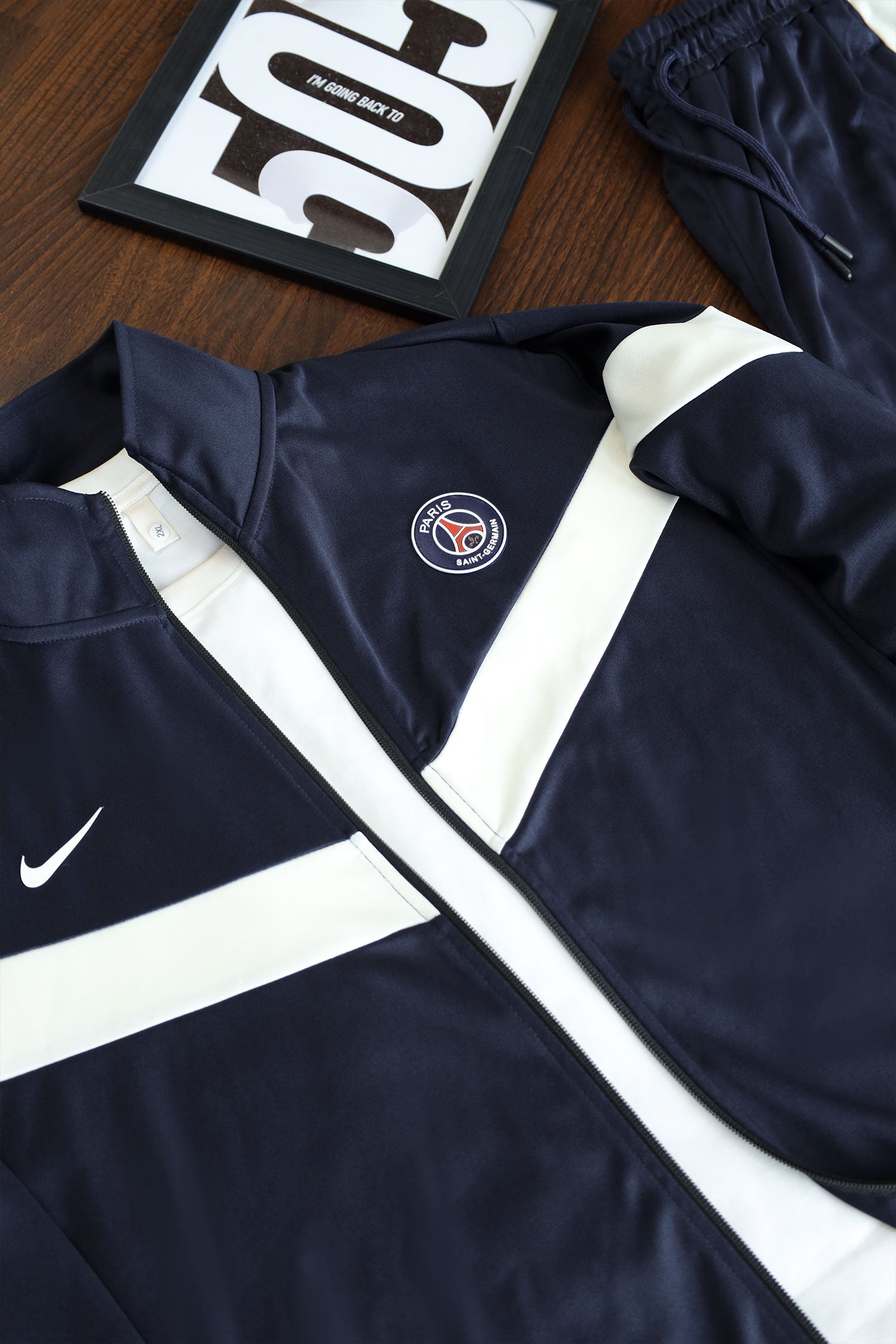 Nke Diagonal V Panel Signature Full Zipper Tracksuit